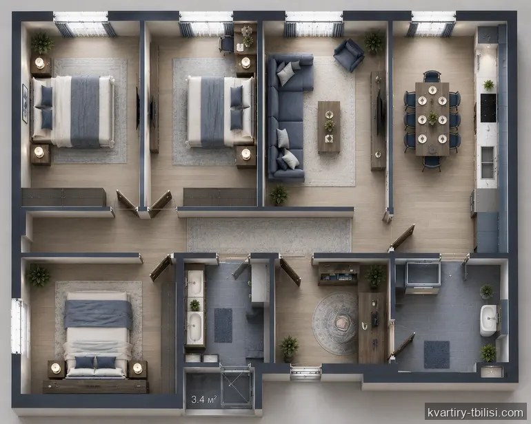 5-комнатная квартира в Мухиани — 118 000 USD | Tbilisi Homes