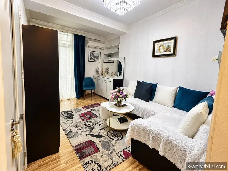 2-bedroom Apartment for sale in Nadzaladevi, Tbilisi, 60.2 sqm, floor 12/13 — 122 000 USD | Tbilisi Homes