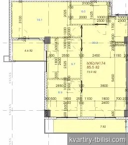 Четырёхкомнатная квартира на Нутсубидзе — 145 000 USD | Tbilisi Homes