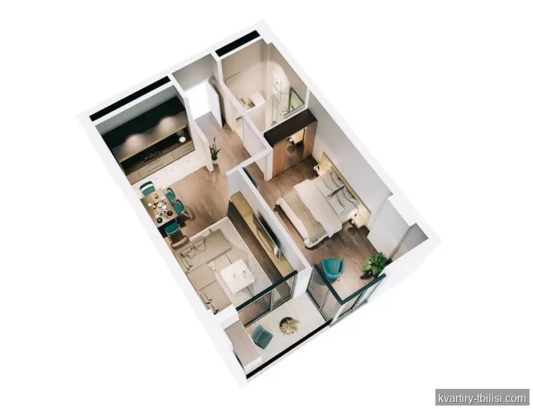 Двухкомнатная квартира в Ортачале — 94 700 USD | Tbilisi Homes