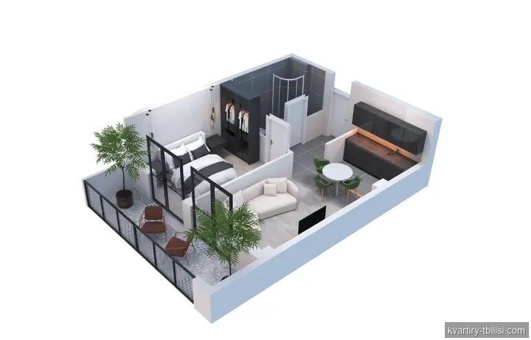 Двухкомнатная квартира в Ортачале — 89 950 USD | Tbilisi Homes