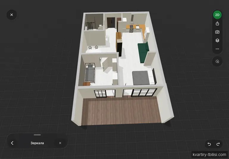3-bedroom Apartment for sale in Ortachala, Tbilisi, 69 sqm, floor 8/12 — 127 956 USD | Tbilisi Homes