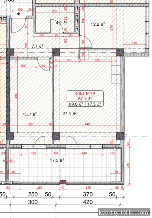 Трёхкомнатная квартира в Ортачале — 130 650 USD | Tbilisi Homes