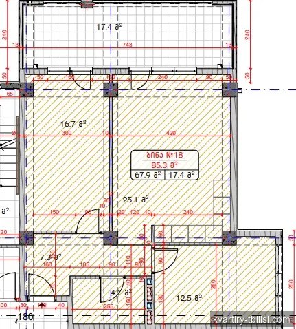 Трёхкомнатная квартира в Ортачале — 118 000 USD | Tbilisi Homes