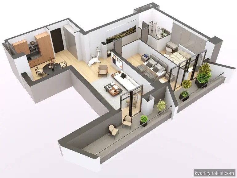 3-bedroom Apartment for sale in Saburtalo, Tbilisi, 107 sqm, floor 8/23 — 148 400 USD | Tbilisi Homes