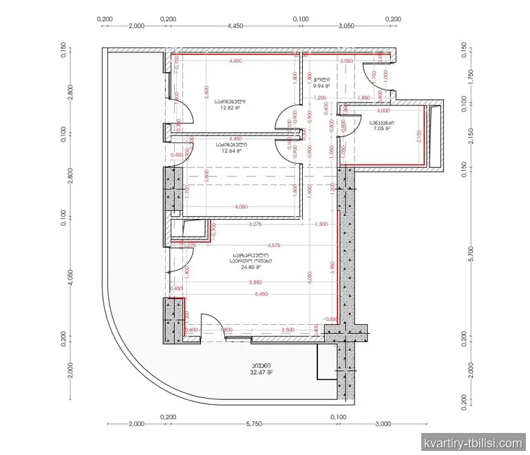 3-bedroom Apartment for sale in Saburtalo, Tbilisi, 102.49 sqm, floor 14/38 — 251 101 USD | Tbilisi Homes