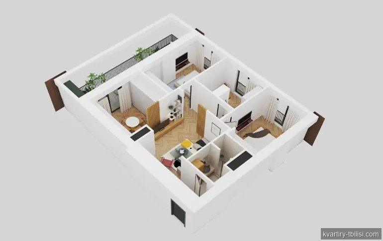 4-bedroom Apartment for sale in Saburtalo, Tbilisi, 90.1 sqm, floor 6/24 — 135 000 USD | Tbilisi Homes