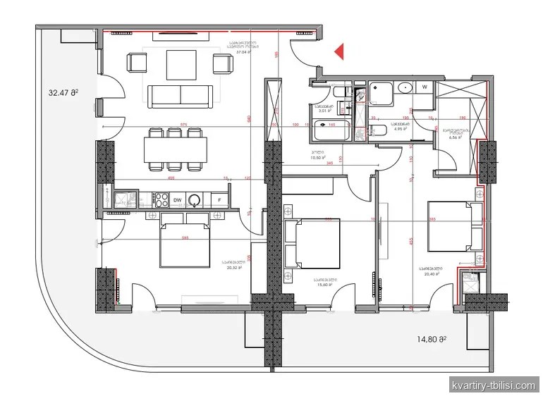 5-комнатная квартира на Сабуртало — 436 356 USD | Tbilisi Homes