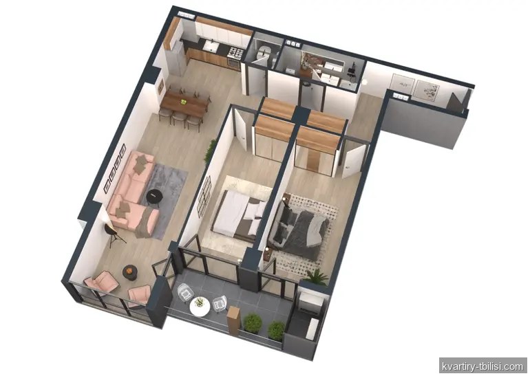 7-комнатная квартира на Сабуртало — 190 000 USD | Tbilisi Homes