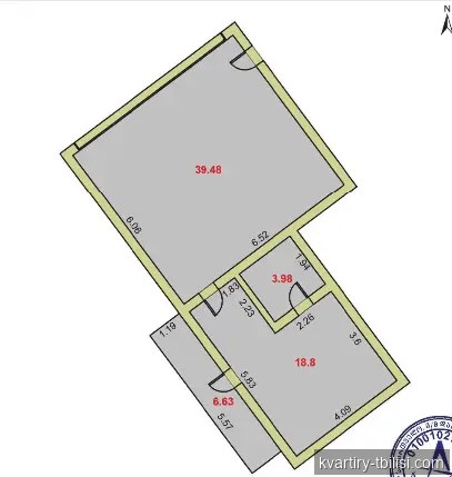2-bedroom Apartment for sale in Vake, Tbilisi, 68.9 sqm, floor 17/17 — 87 000 USD | Tbilisi Homes