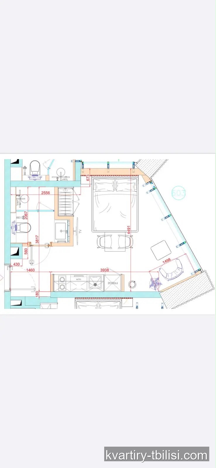 2-bedroom Apartment for sale in Vake, Tbilisi, 30 sqm, floor 6/50 — 80 000 USD | Tbilisi Homes