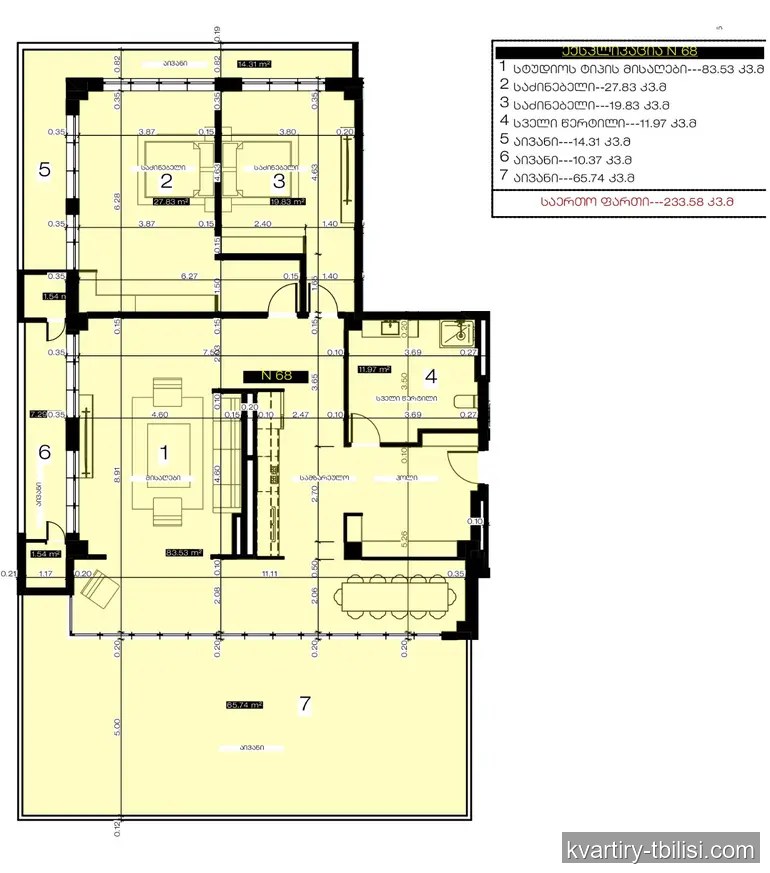 Трёхкомнатная квартира в Ваке — 815 000 USD | Tbilisi Homes