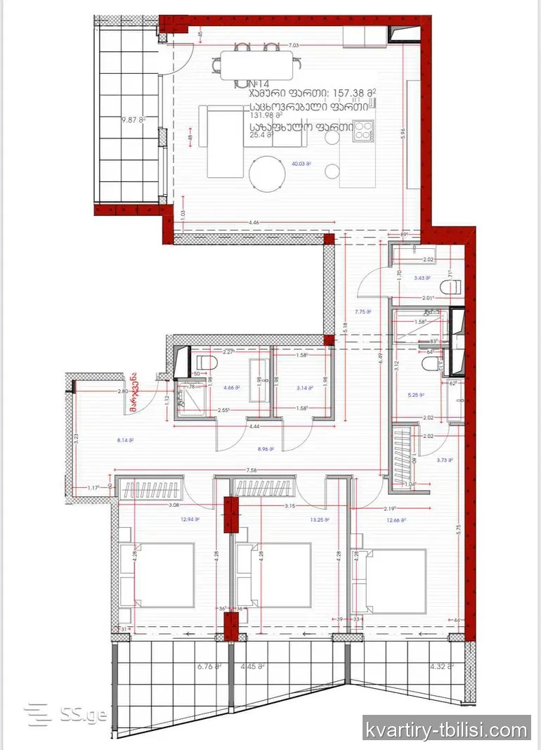 Четырёхкомнатная квартира в Ваке — 671 000 USD | Tbilisi Homes