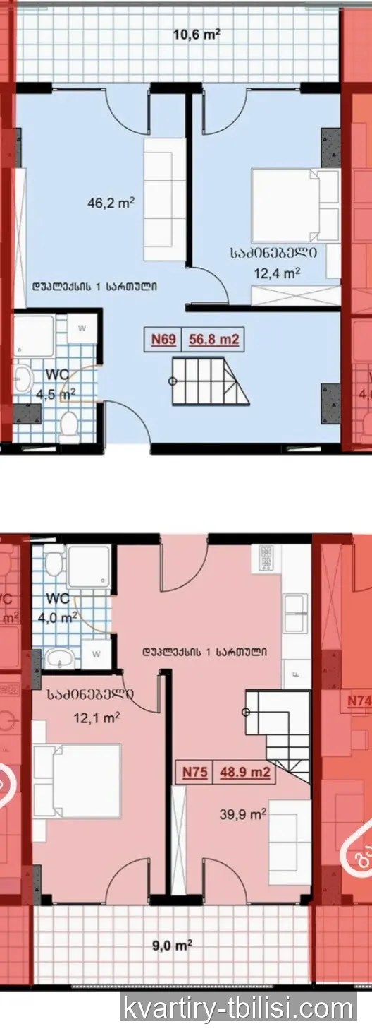 Двухкомнатная квартира в Варкетили — 61 000 USD | Tbilisi Homes