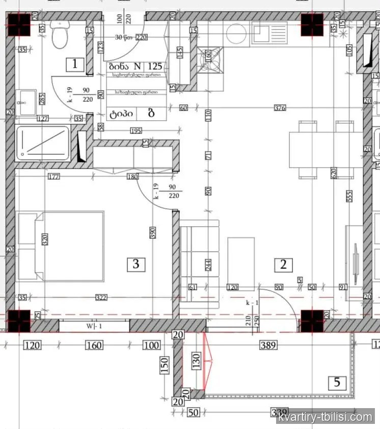 2-bedroom Apartment for sale in Varketili, Tbilisi, 57.4 sqm, floor 7/12 — 62 000 USD | Tbilisi Homes