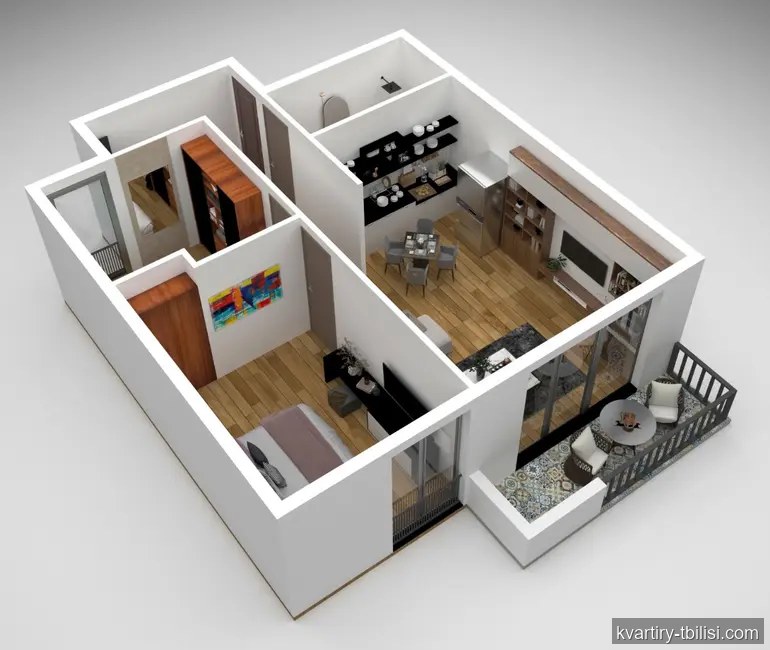Трёхкомнатная квартира в Варкетили — 85 440 USD | Tbilisi Homes