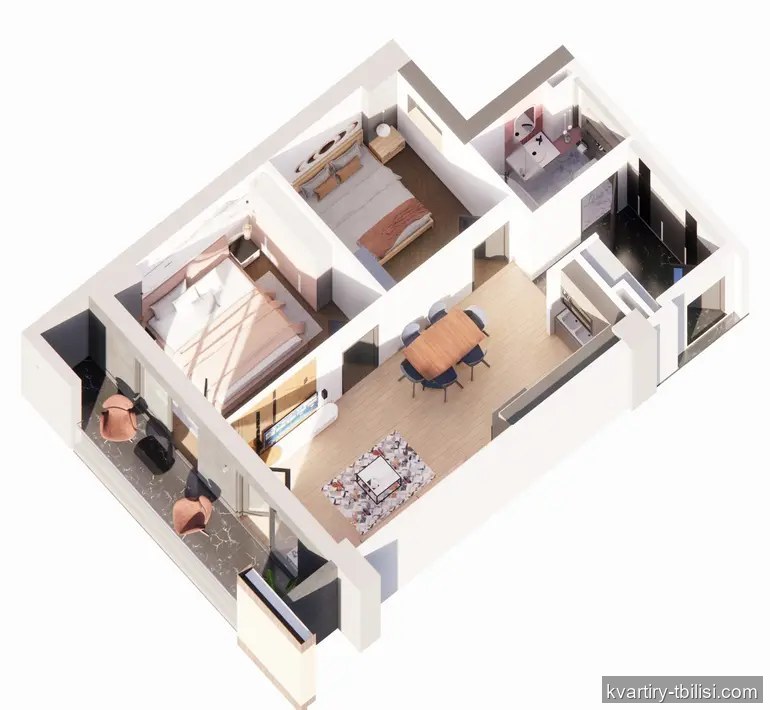 Трёхкомнатная квартира на Московском проспекте — 84 486 USD | Tbilisi Homes