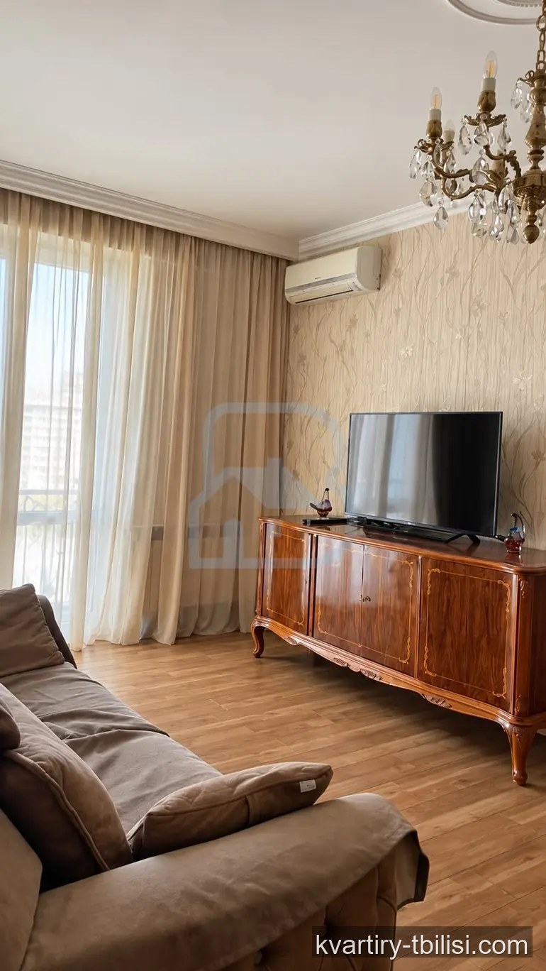 Четырёхкомнатная квартира на Сабуртало — 1 000 USD/мес | Tbilisi Homes